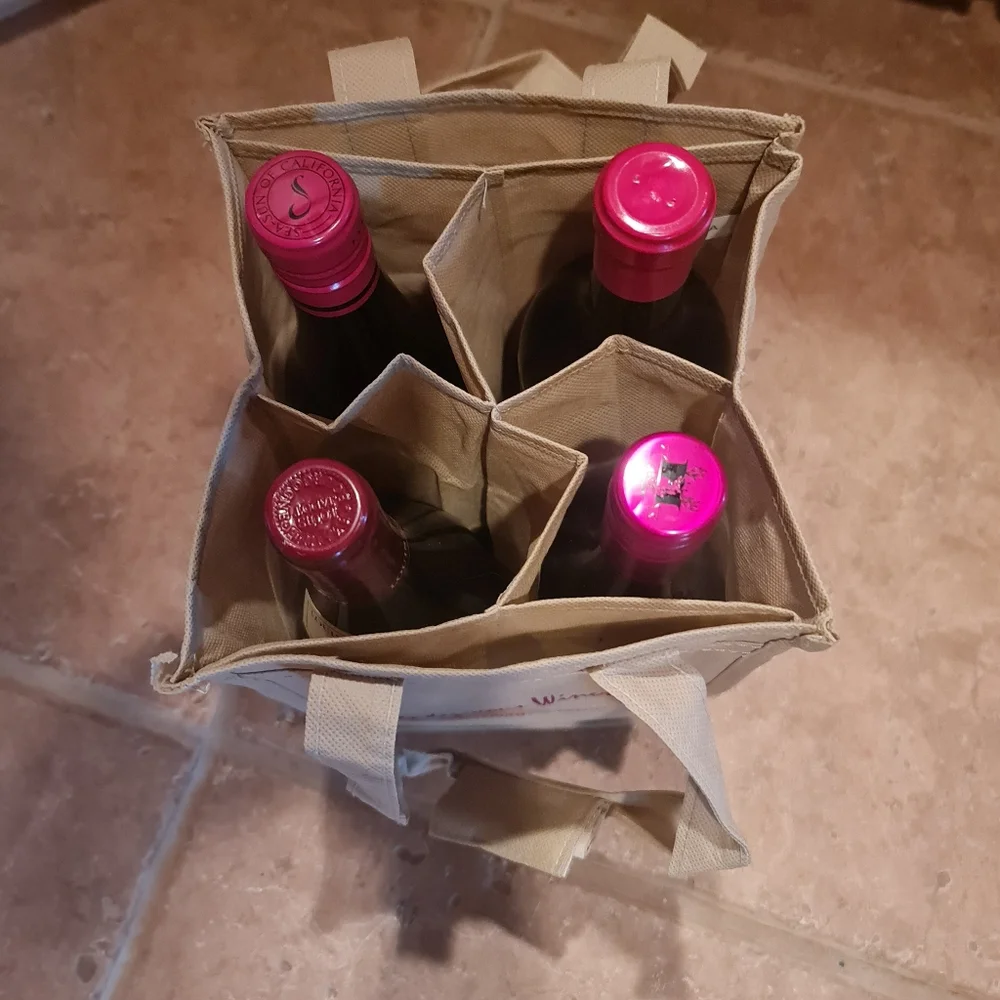 California Winery Tote Bags set of 3 Great for Picnics Travel Gift-Giving EUC